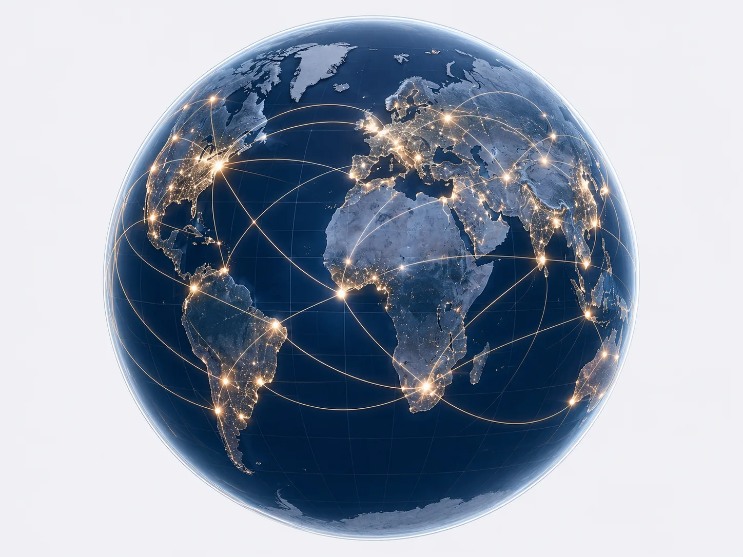 世界地図上に分散した拠点